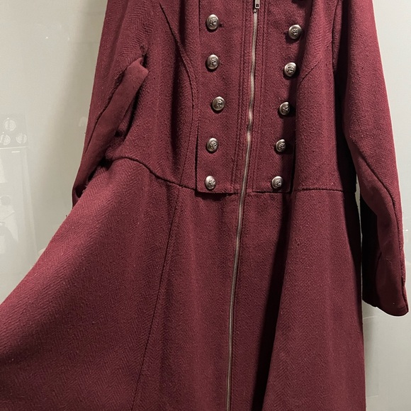 Torrid Burgundy Military Jacket - size 3 - Picture 8 of 13